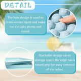 Round Ice Cube Tray with Lid-1 Pcs 104-Holes Mini Round Ice Ball Mold,Plastic Ice Cube Tray Shapes of Round,Easy Release Mini Ice