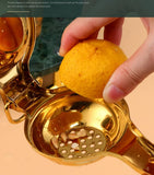 Stainless Steel Lemon Squeezer Hand Manual, Manual Citrus Press Juicer, Manual Juicers,Easy To Clean  gold