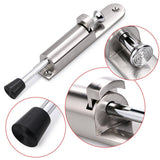 Kickdown Door Stop - Stainless Steel Easy Step Door Stopper, Spring Loaded Telescopic Step On/Off Door Stopper Rubber