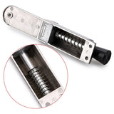 Kickdown Door Stop - Stainless Steel Easy Step Door Stopper, Spring Loaded Telescopic Step On/Off Door Stopper Rubber