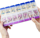 Weekly Pill Organizer with Opening Push Button, Pill Box 7 Day 2 Times a Day, Weekly Tablet Organizer 7 Day AM and PM In Australia - Darrahopens