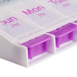 Weekly Pill Organizer with Opening Push Button, Pill Box 7 Day 2 Times a Day, Weekly Tablet Organizer 7 Day AM and PM In Australia - Darrahopens