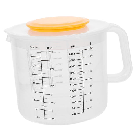 Baking Measuring Cup Mixing Bowl with Scale Salad Bowl with Lid Measuring Cup Baking Tool ( White ) Graduated Mixing Bowl In Australia - Darrahopens