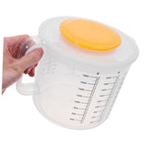Baking Measuring Cup Mixing Bowl with Scale Salad Bowl with Lid Measuring Cup Baking Tool ( White ) Graduated Mixing Bowl In Australia - Darrahopens