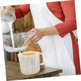 Baking Measuring Cup Mixing Bowl with Scale Salad Bowl with Lid Measuring Cup Baking Tool ( White ) Graduated Mixing Bowl In Australia - Darrahopens