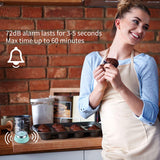 60-Minute Countdown Timer, Kitchen Timer with Magnetic Base, Mechanical Clockwork, Ringer Alert, Time Management (Mint Green)