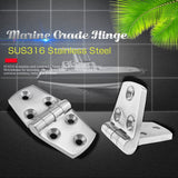 Mount Door Hinges Steel Stainless Hatch Boat Hinge Hardware Heavy Duty Boat Hinge Deck Cabinet SUS316 1.51 inch x 3.0 inch 2pcs In Australia - Darrahopens