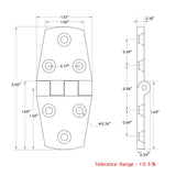 Mount Door Hinges Steel Stainless Hatch Boat Hinge Hardware Heavy Duty Boat Hinge Deck Cabinet SUS316 1.51 inch x 3.0 inch 2pcs