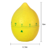 1Pcs Fashion Cartoon Kitchen Timer Different Shape Creative Reminders Wide range of uses(Lemon)