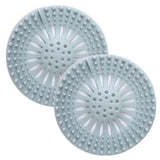 Durable Silicone Bathtub Hair Stopper Easy to Install and Clean Suit for Bathroom Tub Shower and Sink, 2 Pack, Blue