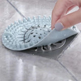 Durable Silicone Bathtub Hair Stopper Easy to Install and Clean Suit for Bathroom Tub Shower and Sink, 2 Pack, Blue