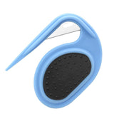 Dog Undercoat Comb Letter Opener Wrapping Paper Cutter Sliding Cutter for Christmas Pet Open Knot Comb for Cat(Blue)