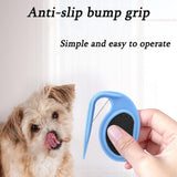 Dog Undercoat Comb Letter Opener Wrapping Paper Cutter Sliding Cutter for Christmas Pet Open Knot Comb for Cat(Blue)