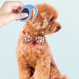 Dog Undercoat Comb Letter Opener Wrapping Paper Cutter Sliding Cutter for Christmas Pet Open Knot Comb for Cat(Blue)