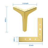 Gold Furniture Leg Metal Set of 4, Home DIY Heavy Duty Replacement Feet for Bookshelf, Sofa, Cabinet, Chair, Couch, Coffee Table In Australia - Darrahopens