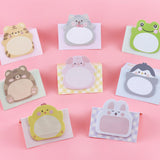 8 Pads Cute Animal Shaped Sticky Notes Self-Sticky Notes Memo Pad for School Office Home Kids Students Roommates Tab Gifts