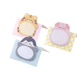 8 Pads Cute Animal Shaped Sticky Notes Self-Sticky Notes Memo Pad for School Office Home Kids Students Roommates Tab Gifts