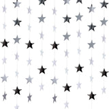 3 pcs Silver Shining Star Hanging Garland Silver Hanging Sparkling Star Streamer Silver Glitter Star Bunting Banner Twinkle Star In Australia - Darrahopens