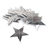 3 pcs Silver Shining Star Hanging Garland Silver Hanging Sparkling Star Streamer Silver Glitter Star Bunting Banner Twinkle Star