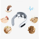 Neck Massager, Electric Pulse Neck Massager Adjustable Strength Levels Deep Tissue Portable Neck Massager with Heat Relieves