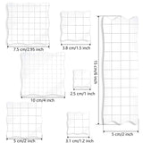 7 Pieces Acrylic Stamp Blocks Set Clear Stamping Blocks Tools with Grid and Grip, Decorative Stamp Blocks for Kids Scrapbooking