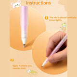 Scrapbook Quick Dry Glue Pen Set, Resin Gel Adhesive, 6 Colors, Handmade Stationery, Papercrafts, Foil-Stamping Suitable