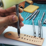 10Pcs Leather Hole Punch Cutter Round Hollow Hole Punch Set, Leather Working Tools Leather Craft Punch Tool Kit In Australia - Darrahopens