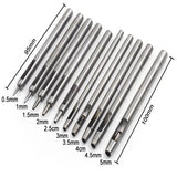 10Pcs Leather Hole Punch Cutter Round Hollow Hole Punch Set, Leather Working Tools Leather Craft Punch Tool Kit In Australia - Darrahopens