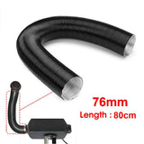 76mm Preheater Hose Air Inlet Pipe,Air Duct Drain Hose Car Heater Duct Vent Warm Air Outlet for Air Heaters, Aluminum In Australia - Darrahopens