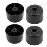 4PCS Black Round Tapered Table Replacement Legs with M10 60x40mm Hanger Bolts for Dresser Cabinet Chair Bed Coffee