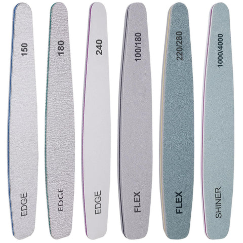 Nail File and Buffer Set, 6 Pcs Professional Nail File Kit for Acrylic and Natural Nails, Grit Soft Nail Filer Gel Nail Files In Australia - Darrahopens