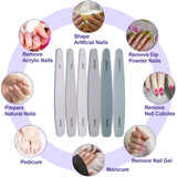 Nail File and Buffer Set, 6 Pcs Professional Nail File Kit for Acrylic and Natural Nails, Grit Soft Nail Filer Gel Nail Files