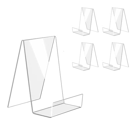 5PCS Acrylic Book Display Stand Clear Easel with Ledge Tablet Holder for Displaying Books, Pictures, Notebooks, CDs In Australia - Darrahopens