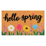 packingSpring Welcome Doormat Small Blue Flowers and Green Leaves Welcome Floor Mats Kitchen Indoor and Outdoor Decoration In Australia - Darrahopens
