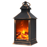 Flameless LED Fireplace USB/Battery Powered Desktop Fireplace with Handle Portable Mini Fireplace for Indoor Outdoor