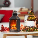 Flameless LED Fireplace USB/Battery Powered Desktop Fireplace with Handle Portable Mini Fireplace for Indoor Outdoor