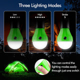 Blue and green lotus compact LED tent light battery powered emergency LED night light bulb with clip hook