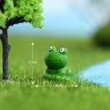 4pcs Blue-Eyed Mini Resin Frog Figurine - Cute Cartoon Moss Micro Landscape Mini Frog Decoration DIY Garden Home Decor In Australia - Darrahopens