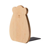 2pcs，Bookshelf Decoration Wooden Bookshelf Black Walnut Desktop Bookshelf Cute Bear Bookshelf Interesting Art Bookshelf