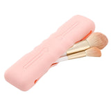 Silicone makeup brush bag with magnetic seal, portable travel makeup brush holder, waterproof makeup storage, easy to clean