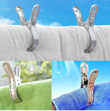 3pcs Stainless steel clothes clip, beach chair towel clip, giant clothes clip, metal clip - prevents towels from being blown away In Australia - Darrahopens