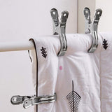 3pcs Stainless steel clothes clip, beach chair towel clip, giant clothes clip, metal clip - prevents towels from being blown away