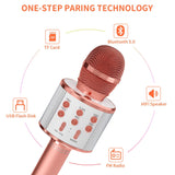 Adult wireless Bluetooth karaoke microphone, portable handheld karaoke machine, boys' and girls' toys