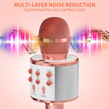 Adult wireless Bluetooth karaoke microphone, portable handheld karaoke machine, boys' and girls' toys