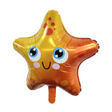 Ocean Animal Birthday Party Decoration, Ocean Animal Balloon Set No.1 Octopus Pufferfish Starfish Blue Ocean Balloon