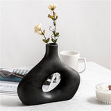 Ceramic vase ornaments, dried flowers, living room home decor, creative homestay style decorations, flower vessels In Australia - Darrahopens