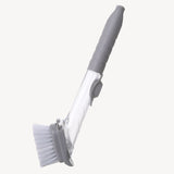 Dishwasher Brush with Soap Dispenser. Long Handled Hydraulic Dishwashing Brush.Kitchen Tool Cleaning Brush, Non Stick Oil Brush.