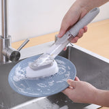 Dishwasher Brush with Soap Dispenser. Long Handled Hydraulic Dishwashing Brush.Kitchen Tool Cleaning Brush, Non Stick Oil Brush.