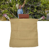 Foldable Canvas Fruit Collecting Bag with Adjustable Waist Belt, Reliable and Lightweight Harvest Tote for Camping and Foraging
