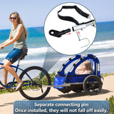 Bicycle trailer hooks, connectors, couplers, bicycle adapters, black adapter accessories provided for cargo and pet bicycle trailers